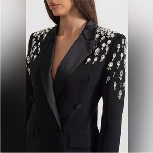 Black Embellished Women's Blazer